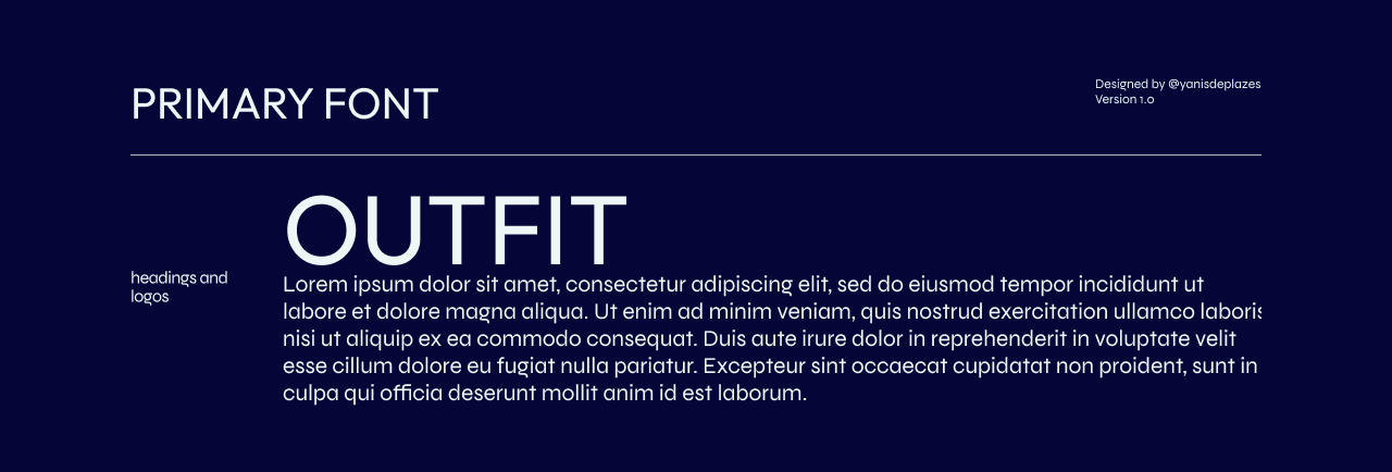 Font Style - Primary Font