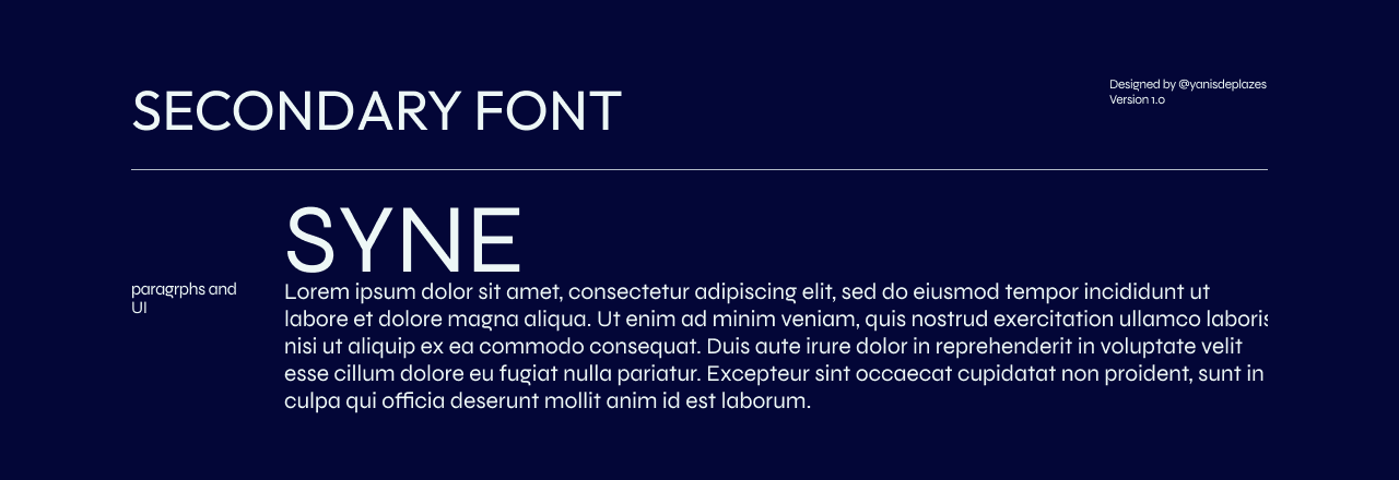 Font Style - Secondary Font