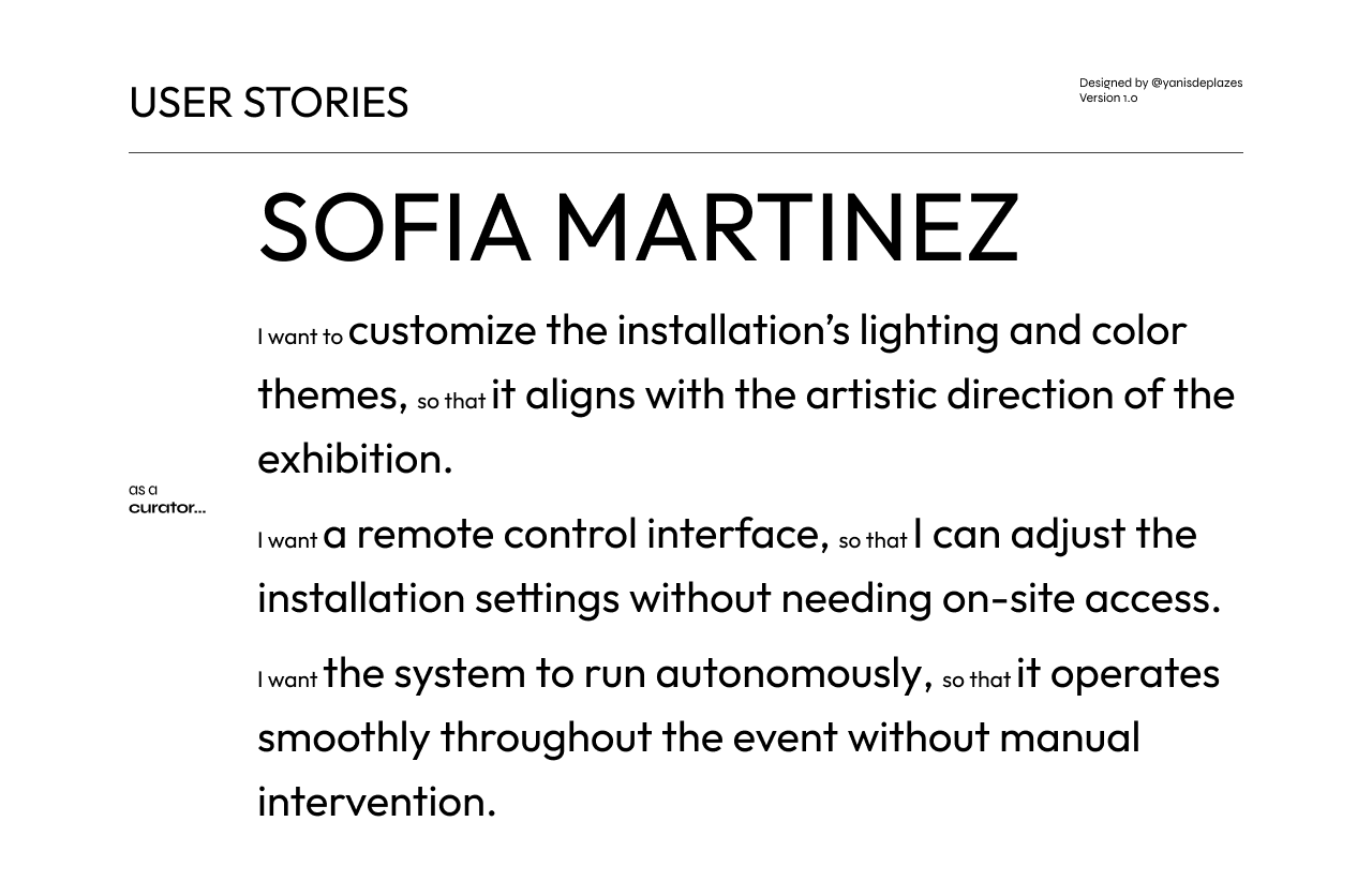 User Story - Sofia Martinez